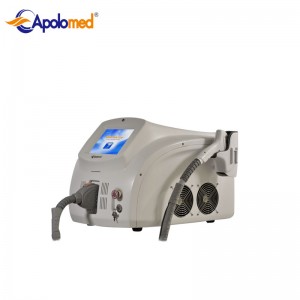 Apolo cludadwy 1600w 12 * peiriant harddwch tynnu gwallt laser deuod 14mm