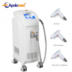 Gelombang triple (755/810/1064nm) dioda laser hair removal Pengetatan Kulit