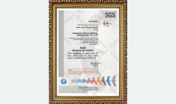 SGS certificate CN/19/00003; published document