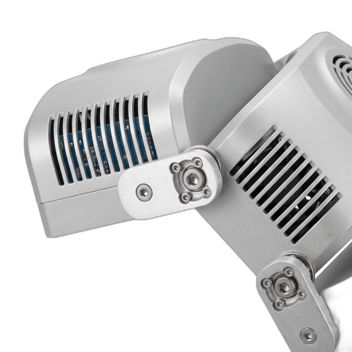 PhotoVive articulated panel housings with precision hinge brackets and screws